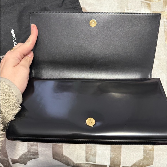 Yves Saint Laurent Black and Tan Clutch - Picture 7 of 9